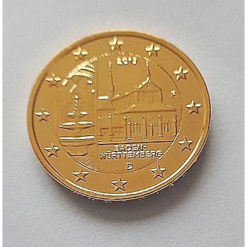 Allemagne 2013 " F " - 2 Euros Commemorative - Baden - Atelier " F " - Plaque Or Vergoldet
