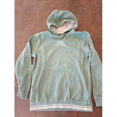 Sweat Polaire Capuche Vert Garçon 12 Ans Kiabi Bon État
