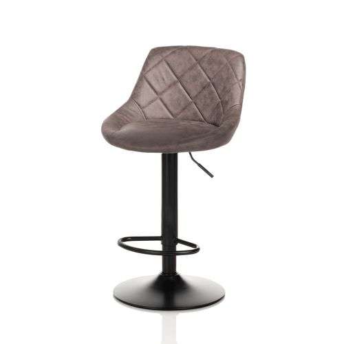 Lot De 2 Tabourets En Simili Cuir Marron Foncé