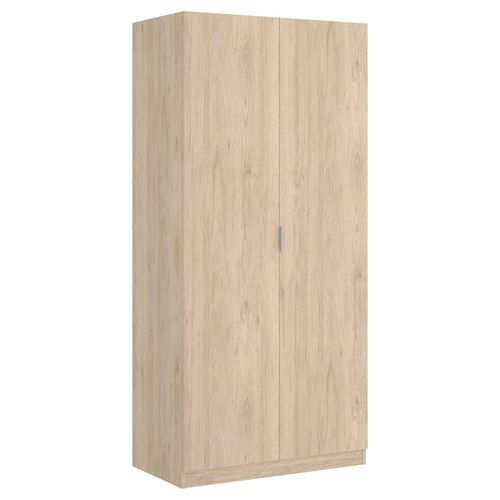 Armoire 2 Portes Effet Bois Beige 81x52 Cm