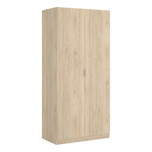Armoire 2 Portes Effet Bois Beige 81x52 Cm