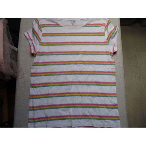 T-Shirt Blanc Rayé, 12 Ans