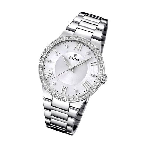 Festina Montre Femme F16719/1 Montre-Bracelet Analogique En Acier Inoxydable Tendance Argent Uf16719/1