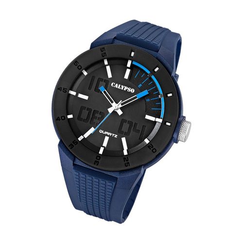 Montre Pour Hommes Calypso K5629/3 Montre-Bracelet En Plastique Pur Analogico Bleu Uk5629/3