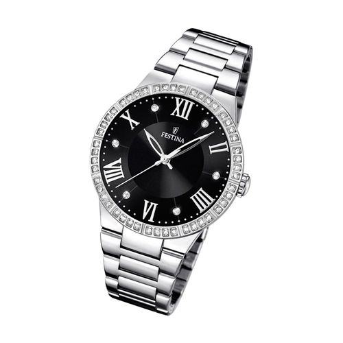 Festina Montre Femme F16719/2 Montre-Bracelet Analogique En Acier Inoxydable Tendance Argent Uf16719/2