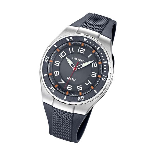 Montre Pour Hommes Calypso K6063/1 Montre-Bracelet Décontractée En Silicone Analogico Gris Uk6063/1