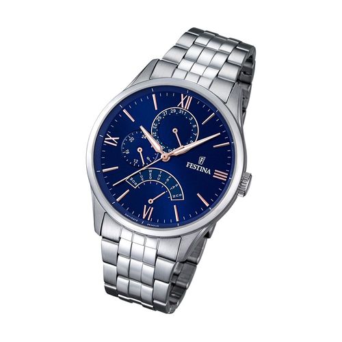 Festina Montre Homme F16822/3 Montre-Bracelet En Acier Inoxydable Classique Argent Uf16822/3