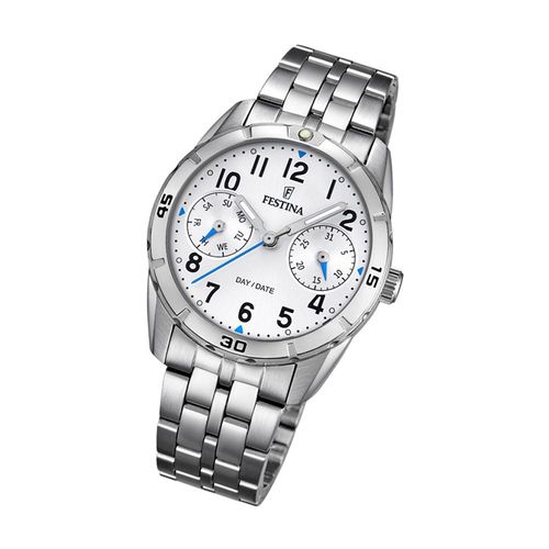 Montre Pour Enfants Et Jeunes, Festina , F16908/1, Montre-Bracelet En Acier Inoxydable, Argent Uf16908/1