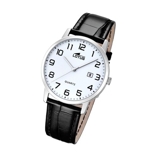 Montre Pour Homme Lotus Elegant L18239/1 Montre-Bracelet En Cuir Classique Noir Ul18239/1