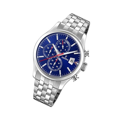 Festina Montre Homme F20374/2 Montre-Bracelet En Acier Inoxydable Chronographe Argent Uf20374/2