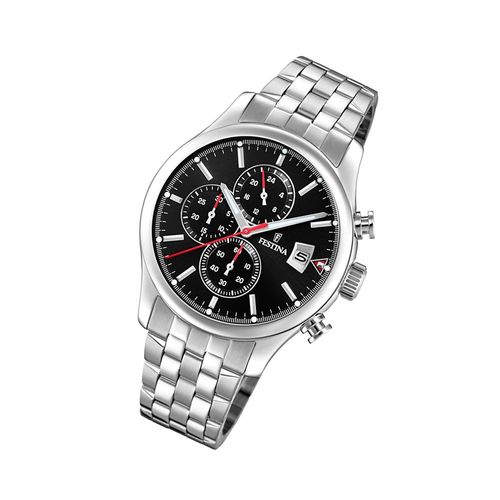 Festina Montre Homme F20374/3 Montre-Bracelet En Acier Inoxydable Chronographe Argent Uf20374/3