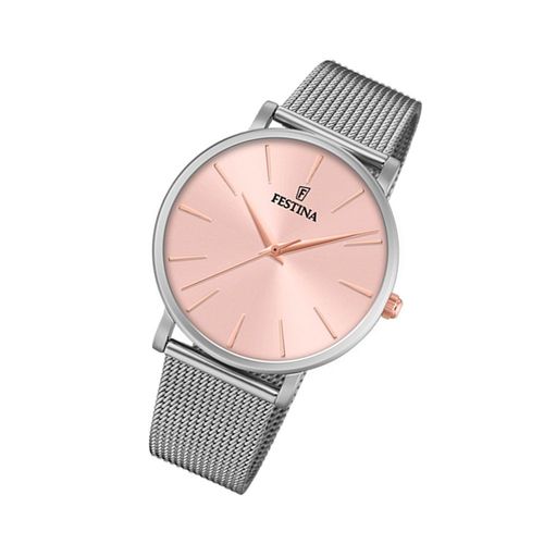 Festina Montre Femme F20475/2 Montre Bracelet En Acier Dames Classique Argent Uf20475/2