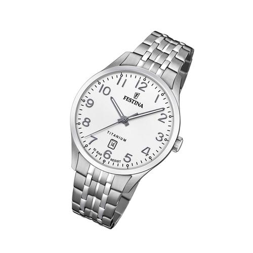 Montre Pour Hommes Festina , F20466/1, Bracelet Élégant En Titane, Classique, Argent Uf20466/1