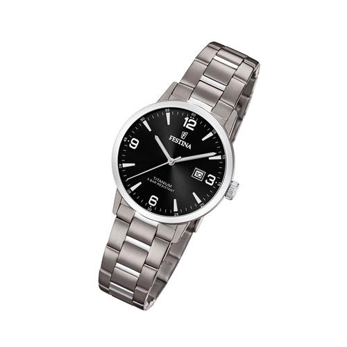 Festina Montre Femme F20436/3 Élégant Bracelet En Titane Montre Classique Argent Uf20436/3