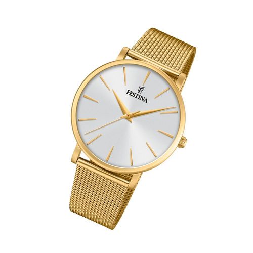 Festina Montre Femme F20476/1 Montre Bracelet En Acier Dames Classique Or Uf20476/1