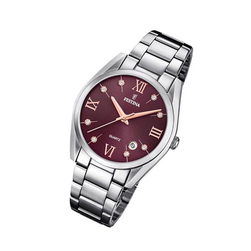 Festina Montre Femme F16790/E Montre-Bracelet En Acier Inoxydable Boyfriend Argent Uf16790/E