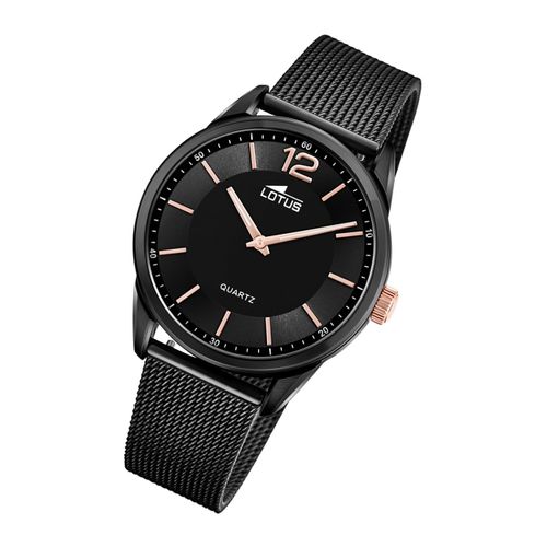 Montre Pour Hommes Lotus 18736/3 Montre-Bracelet En Acier Inoxydable Smart Casual Noir Ul18736/3