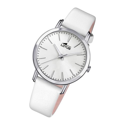 Montre Femme Lotus Fashion 18738/1 Montre-Bracelet Analogique En Cuir Tendance Blanc Ul18738/1