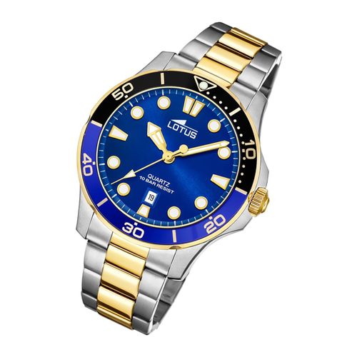 Montre Homme Lotus 18760/3 Montre-Bracelet En Acier Inoxydable Sport Argent Or Ul18760/3