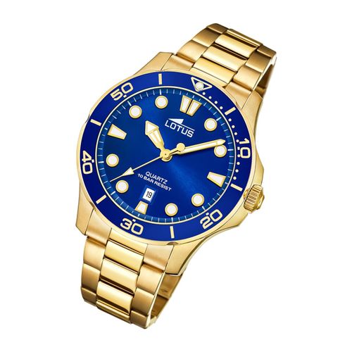 Lotus Montre Pour Hommes Mode 18761/1 Montre-Bracelet En Acier Inoxydable Sport Or Ul18761/1