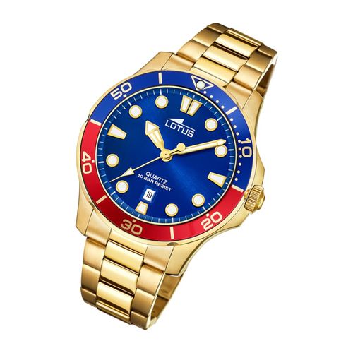 Lotus Montre Pour Hommes Mode 18761/5 Montre-Bracelet En Acier Inoxydable Sport Or Ul18761/5