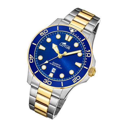 Montre Homme Lotus 18760/1 Montre-Bracelet En Acier Inoxydable Sport Argent Or Ul18760/1