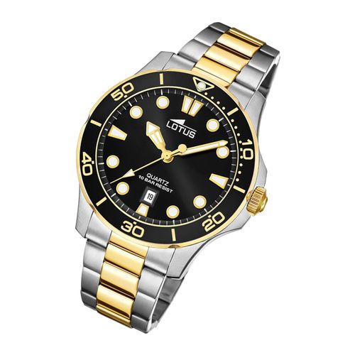 Montre Homme Lotus 18760/2 Montre-Bracelet En Acier Inoxydable Sport Argent Or Ul18760/2
