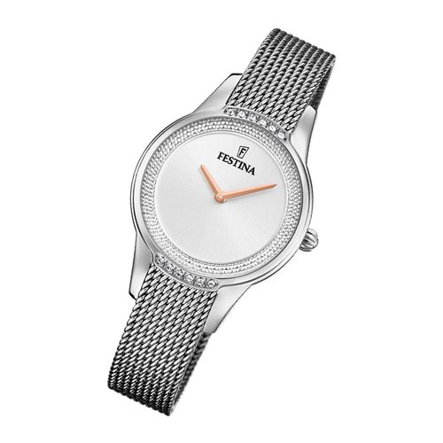 Montre Femme Festina F20494/1 Montre Bracelet En Acier Mademoiselle Argent Uf20494/1