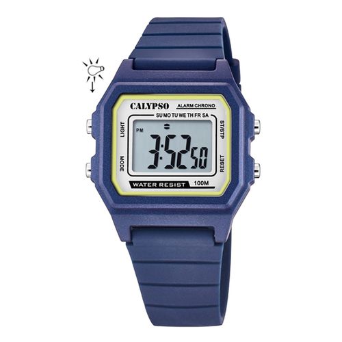 Calypso Montre Homme Numérique K5805/3 Montre-Bracelet En Plastique Bleu Foncé Uk5805/3