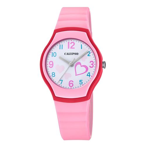Calypso Montre Pour Jeunes Analogique Mode K5806/2 Montre-Bracelet En Plastique Rose Uk5806/2