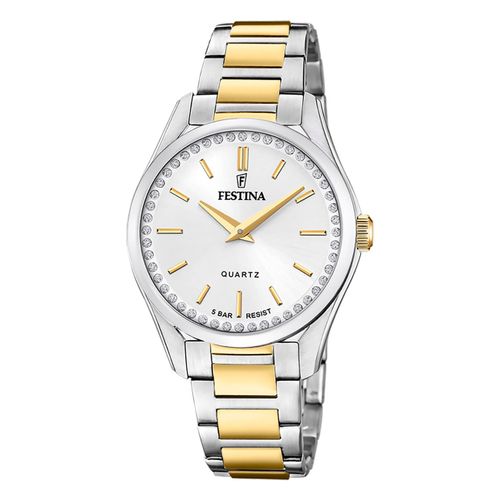 Montre Femme Festina Acier Inoxydable Argent Or Festina Montre-Bracelet Mademoiselle Uf20619/1