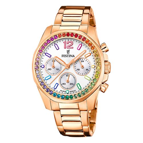 Montre Femme Festina En Acier Inoxydable Rose Festina Montre-Bracelet Boyfriend Uf20639/2