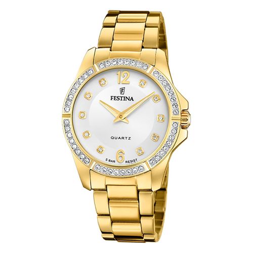 Montre Femme Festina Acier Inoxydable Doré Festina Montre-Bracelet Mademoiselle Uf20596/1