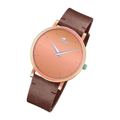 Montre Femme Lotus Élégante 18778/2 Montre-Bracelet En Cuir Minimaliste Marron Ul18778/2