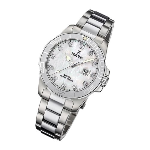 Festina Montre Femme F20503/1 Montre-Bracelet En Acier Inoxydable Boyfriend Argent Uf20503/1