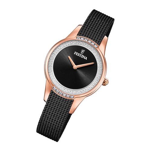 Montre Femme Festina F20496/2 Montre Bracelet En Acier Mademoiselle Noir Uf20496/2