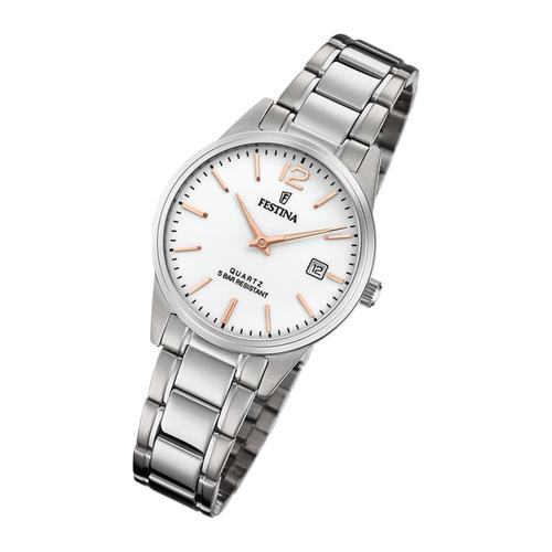 Festina Montre Femme F20509/2 Montre Bracelet En Acier Inoxydable Classique Argent Uf20509/2