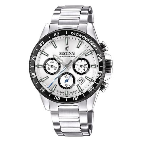 Festina Montre Homme Timeless Chronographe Montre-Bracelet Acier Inoxydable Argent Uf20560/1