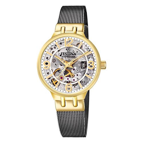 Festina Montre Femme Automatique F20580/2 Montre-Bracelet Acier Inoxydable Noir Uf20580/2