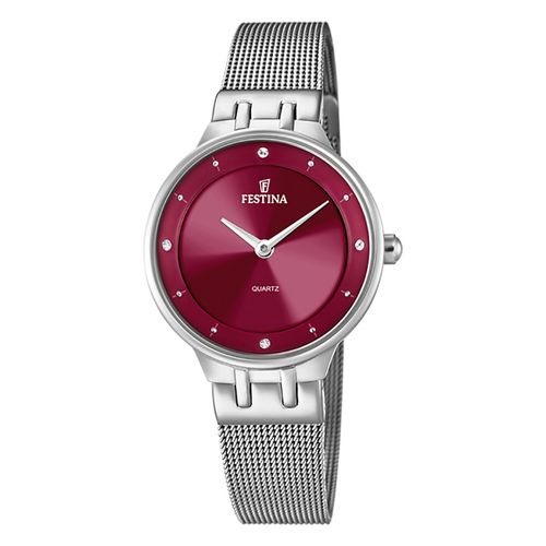 Festina Montre Femme Mademoiselle F20597/2 Montre Bracelet Acier Inoxydable Argent Uf20597/2