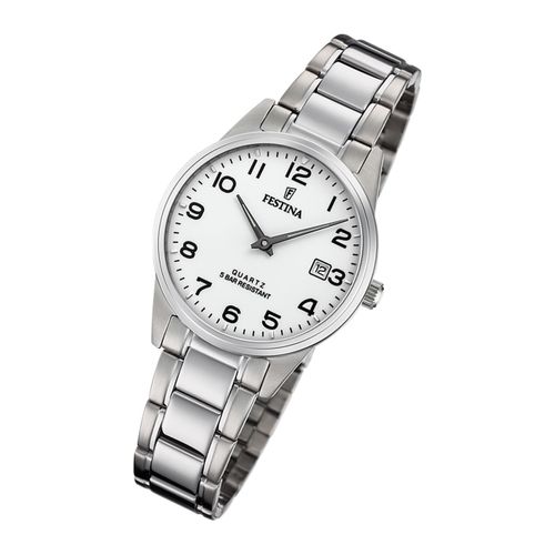 Festina Montre Femme F20509/1 Montre Bracelet En Acier Inoxydable Classique Argent Uf20509/1