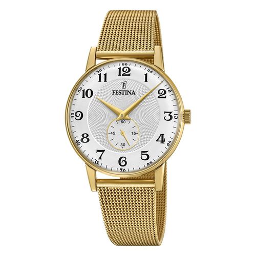 Festina Montre Homme Classique F20569/1 Montre-Bracelet Acier Inoxydable Or Uf20569/1