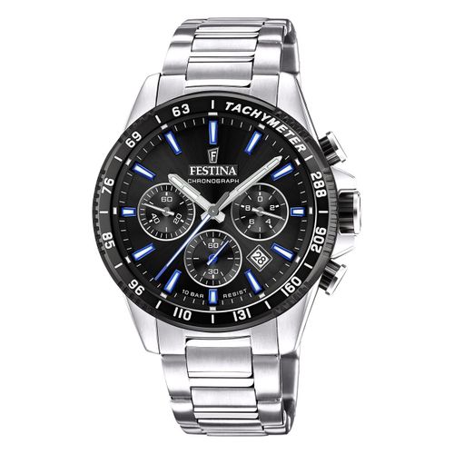 Festina Montre Homme Timeless Chronographe Montre-Bracelet Acier Inoxydable Argent Uf20560/5