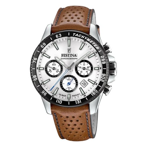 Festina Montre Homme Timeless Chronograph F20561/1 Montre-Bracelet Cuir Marron Uf20561/1