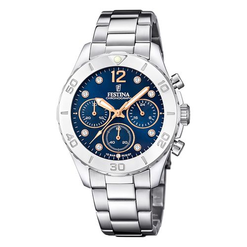 Festina Montre Femme Acier Inoxydable Argent Festina Montre-Bracelet Boyfriend Uf20603/3