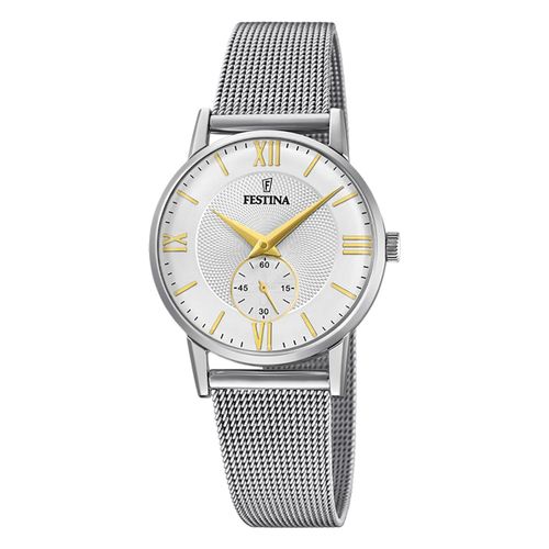 Festina Montre Femme Classique F20572/2 Montre-Bracelet Acier Inoxydable Argent Uf20572/2