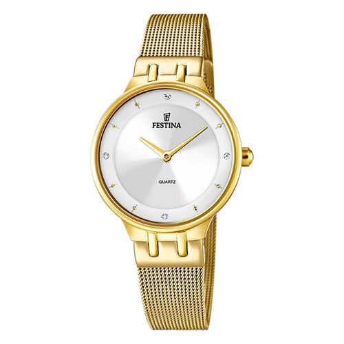 Montre Femme Festina Mademoiselle F20598/1 Montre Bracelet Acier Inoxydable Or Uf20598/1