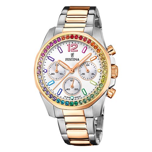 Montre Femme Festina Acier Inoxydable Argent Rose Festina Montre-Bracelet Boyfriend Uf20608/2