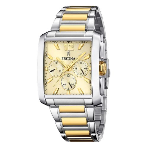 Festina Montre Pour Hommes En Acier Inoxydable Argent Or Chronographe Montre-Bracelet Uf20637/2