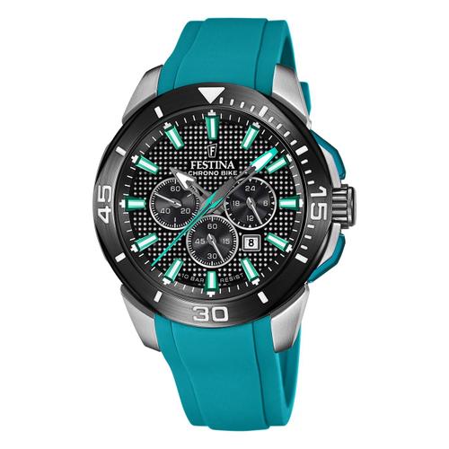 Montre Homme Festina Caoutchouc Vert Festina Montre-Bracelet Chrono Vélo Uf20642/3